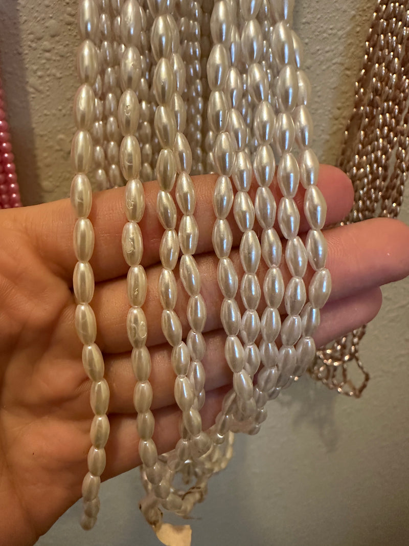 Vintage String of 3 to 6mm Pearls – 58 Inches for Crafting, Jewelry Making, or Garland