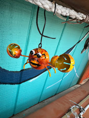 Small Hanging Metal Crab Decor