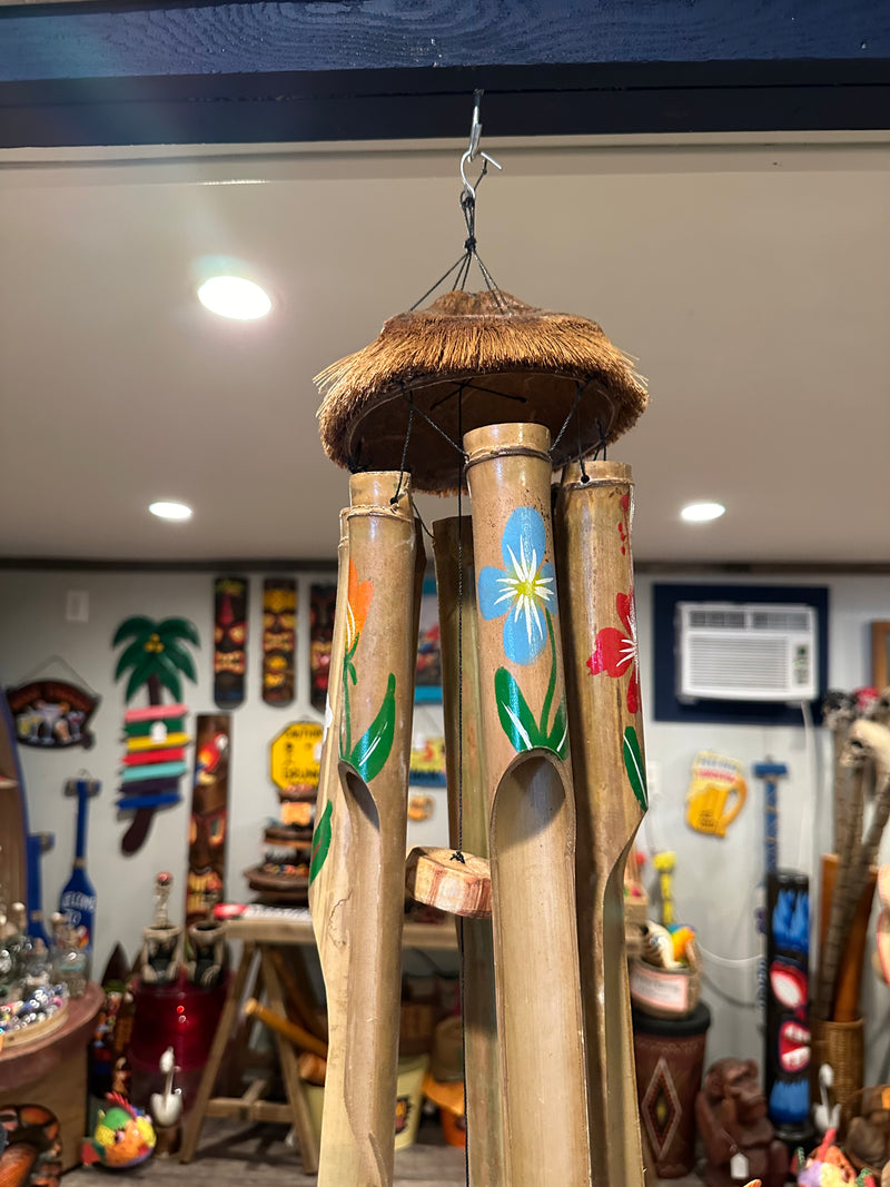 Bamboo Coconut Wind Chime with Painted Tube