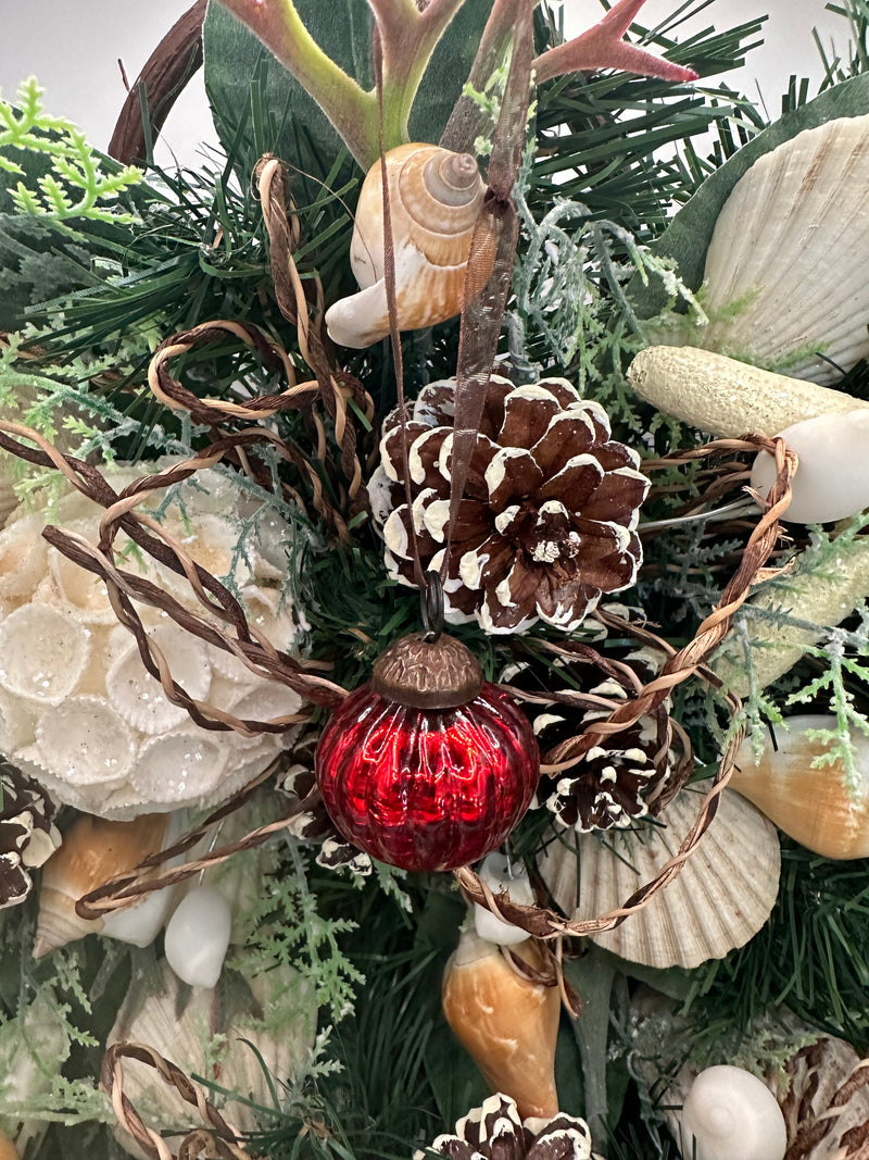 Small Red 1" Crackle Glass Lanterns