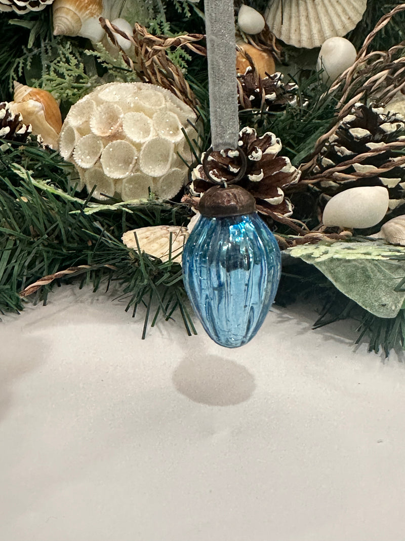 Small Sky 1" Crackle Glass Pinecones