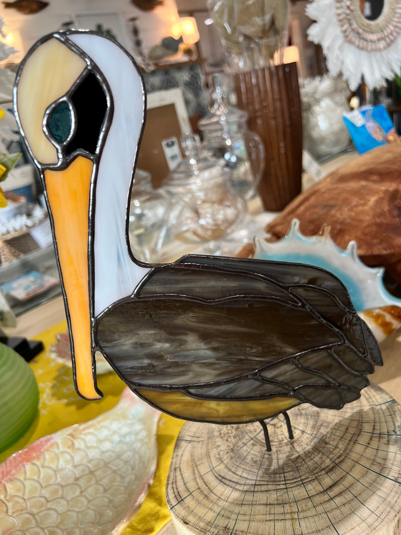 Stained Glass Pelican- 14"