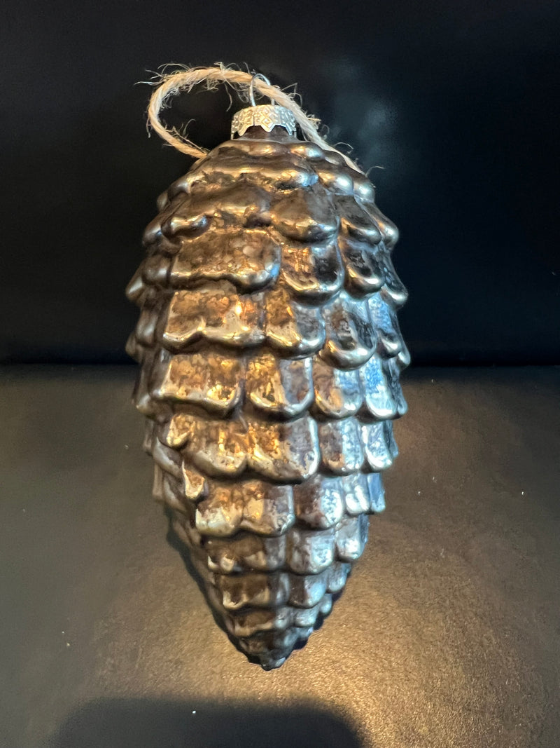 Glass Pinecone Ornament