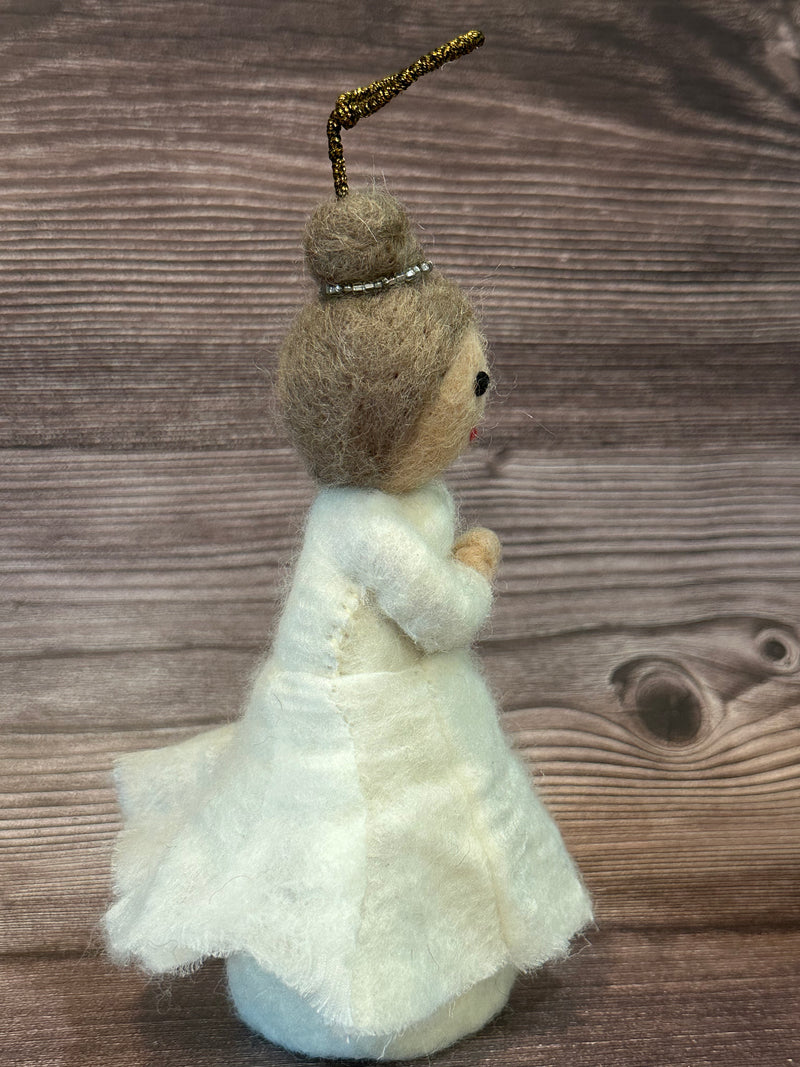 Handmade Felt Christmas Angel Tree Topper Decoration