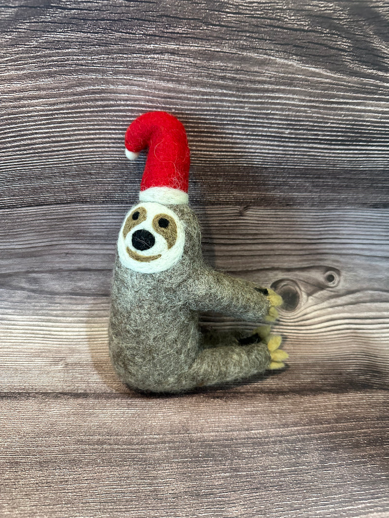 Handmade Felt Christmas Sloth Tree Topper Decoration