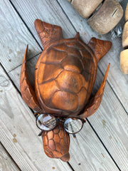 Carved Wooden Turtle Decor