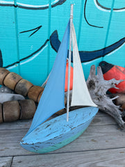 Large Wooden Sailboat