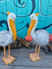 Large Pelican Coconut Statue