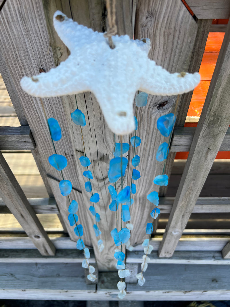 Starfish and Sea Glass Hanging Decor