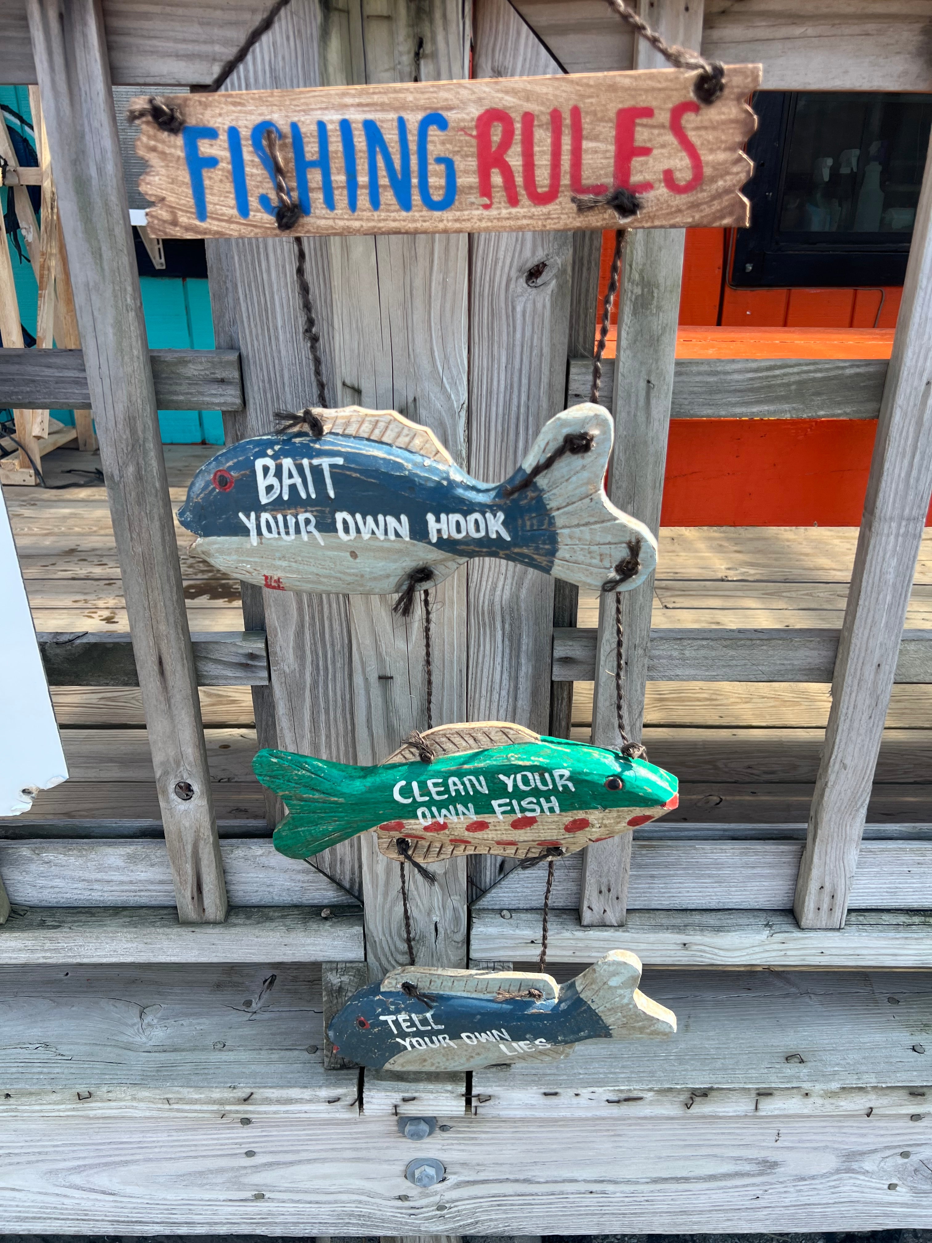 Fishing Rules Sign  Loving Coastal Living