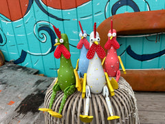 Wooden Cartoon Rooster Shelf Sitter