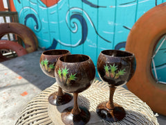 Coconut Cocktail Glasses with Pineapples