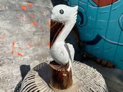 Wooden Pelican Statue- 2 Styles