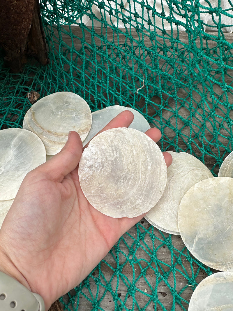 Thick Vintage Capiz Shell Round 3"