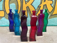 Vintage Wavy Glass Bottle – 9.25