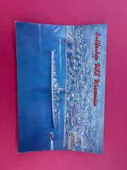 Vintage Battleship USS Wisconsin Postcard