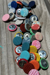 Vintage Handmade Fabric Buttons