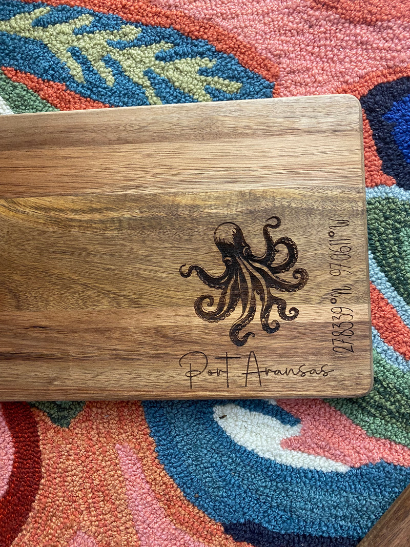 Octopus Port Aransas Cutting Board