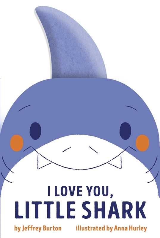 Book cover of 'I Love You, Little Shark' with a shark illustration on a white background