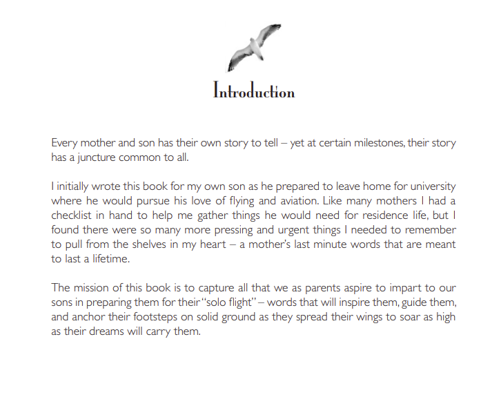 Textual introduction with a bird illustration on a white background