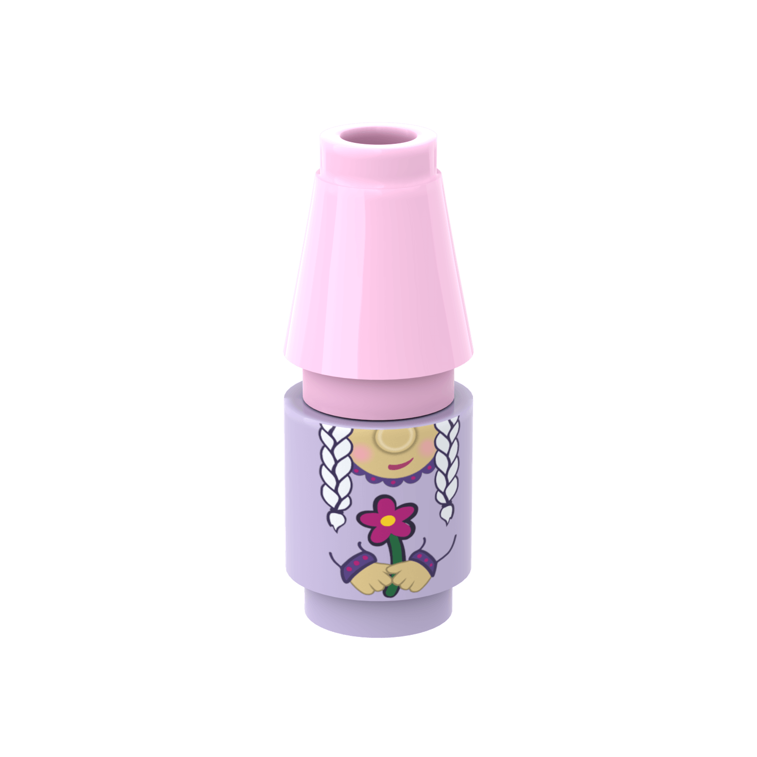 Lavender Garden Gnome - Custom Printed - Made Using LEGO® Parts