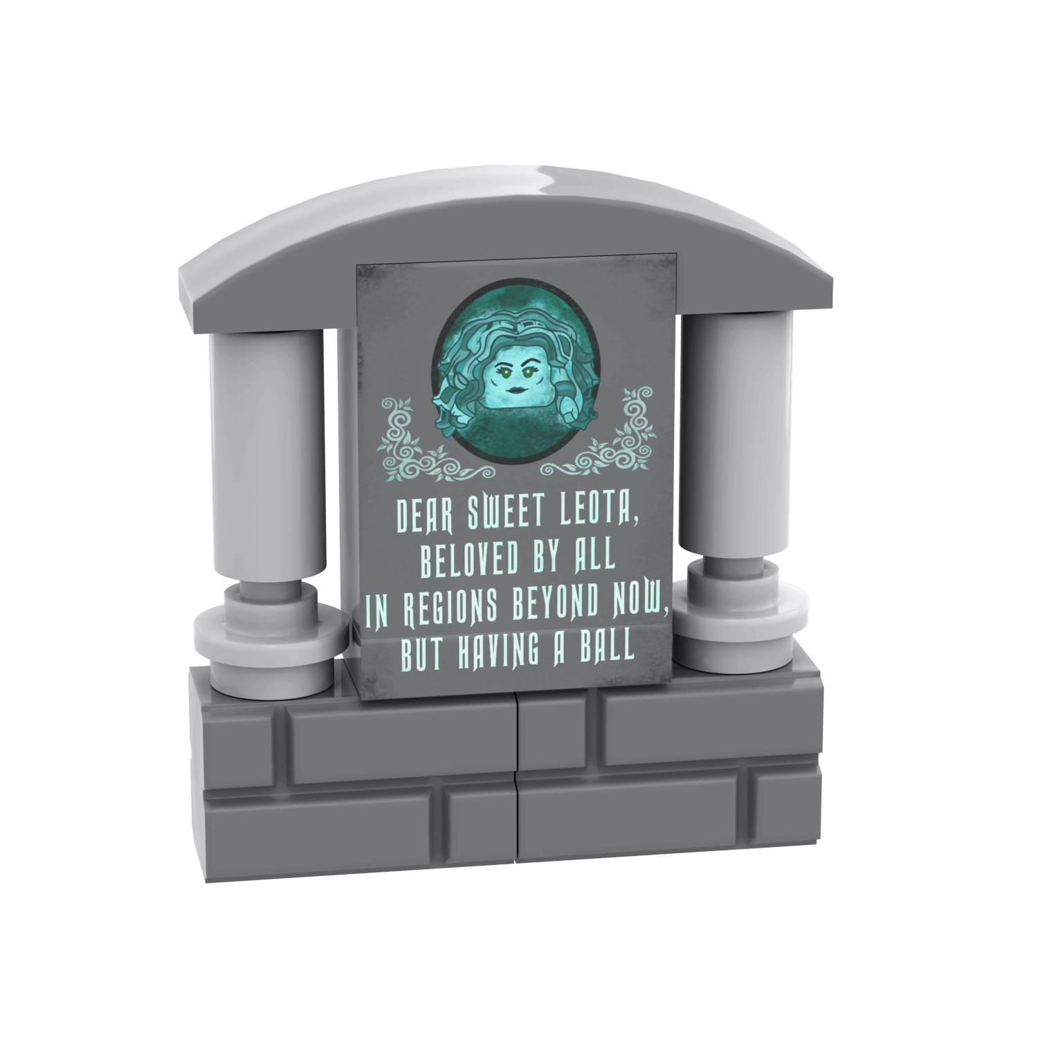"Leota" Tombstone - Halloween MOC - Custom Printed - Made Using LEGO® Parts