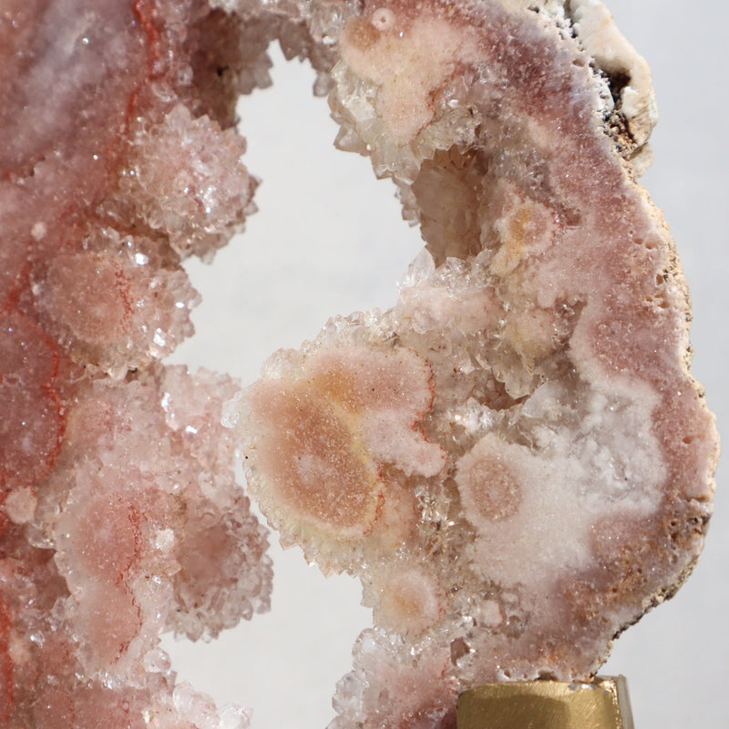 Pink Amethyst Open Wing Geode Slab on Stand | Loving Coastal Living