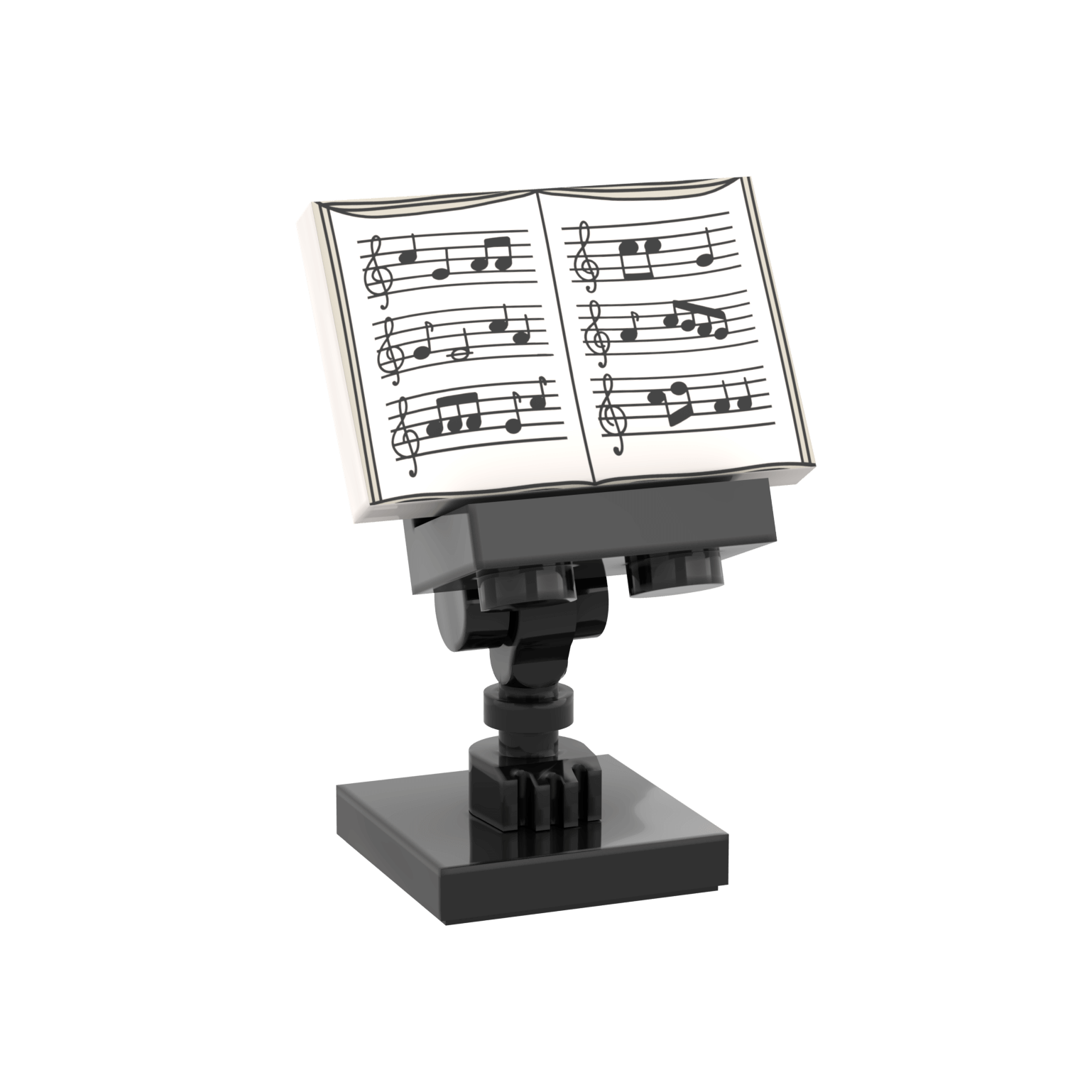 Music Stand with Sheet Music - Custom Set - Made with LEGO® Parts