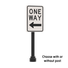One Way - Left Only Street Sign - Custom Printed 2x3 Tile - Made Using LEGO® Parts