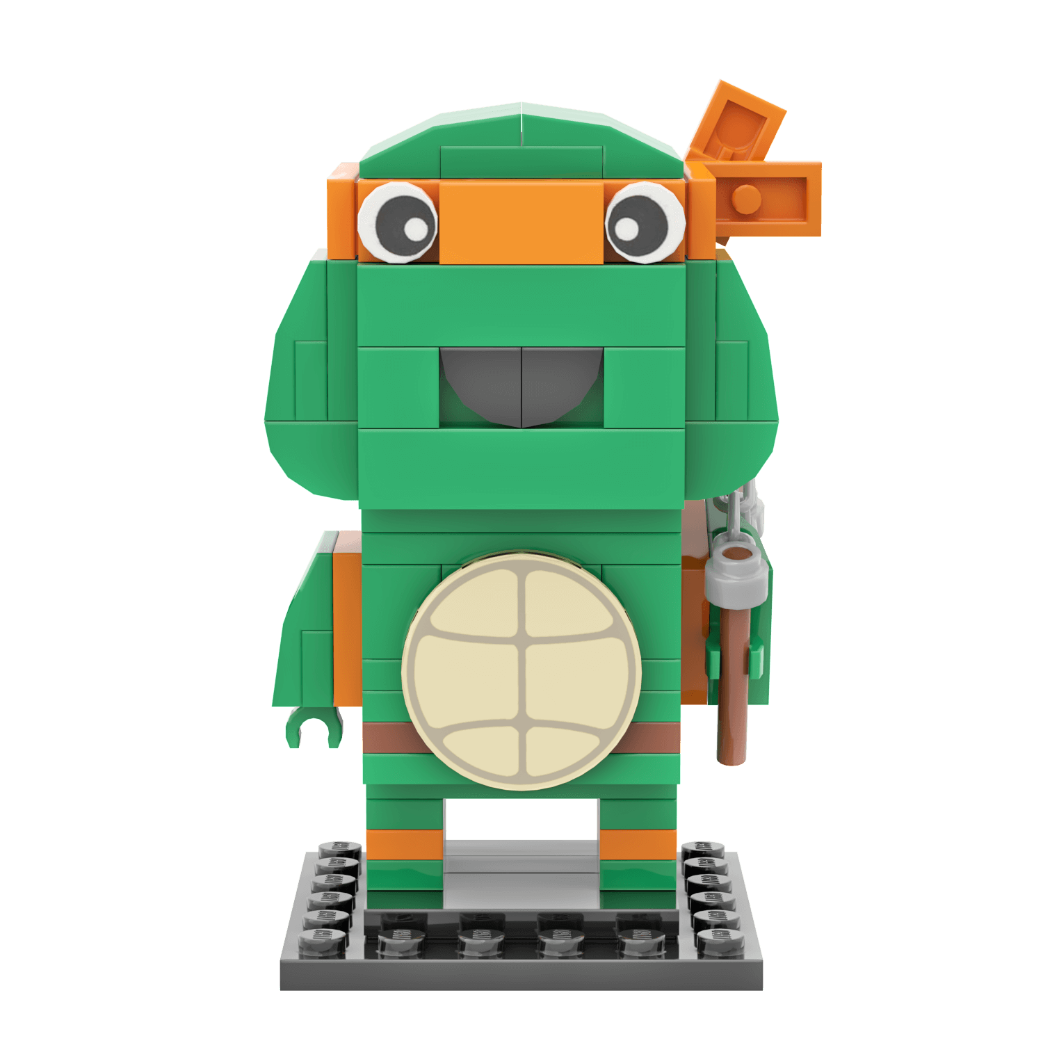 Orange Turtle Brick Building Set  - Custom Building Set - Made Using LEGO® Parts