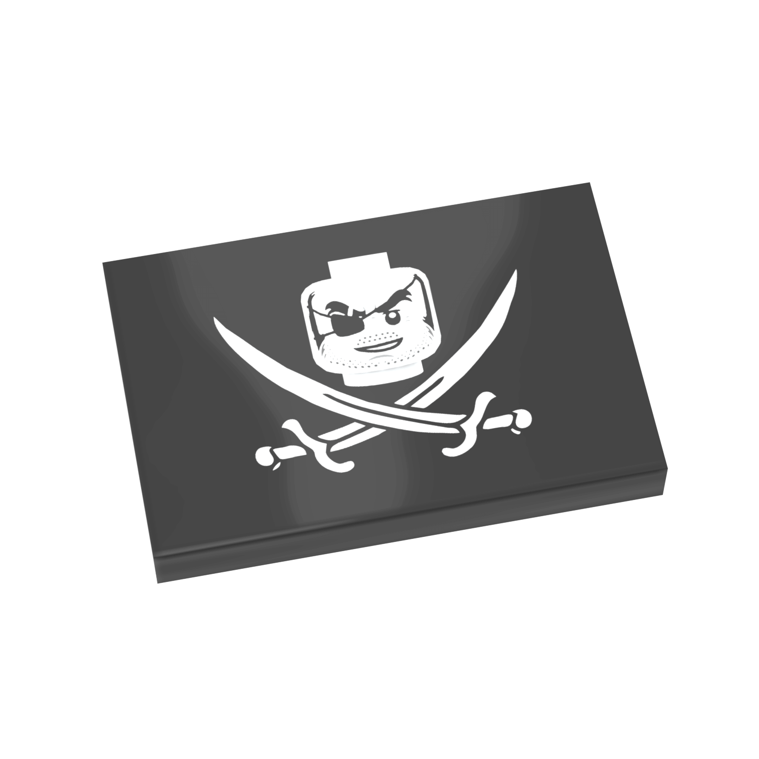 Pirate Flag - Jolly Roger - Custom Printed - Made Using LEGO® Parts