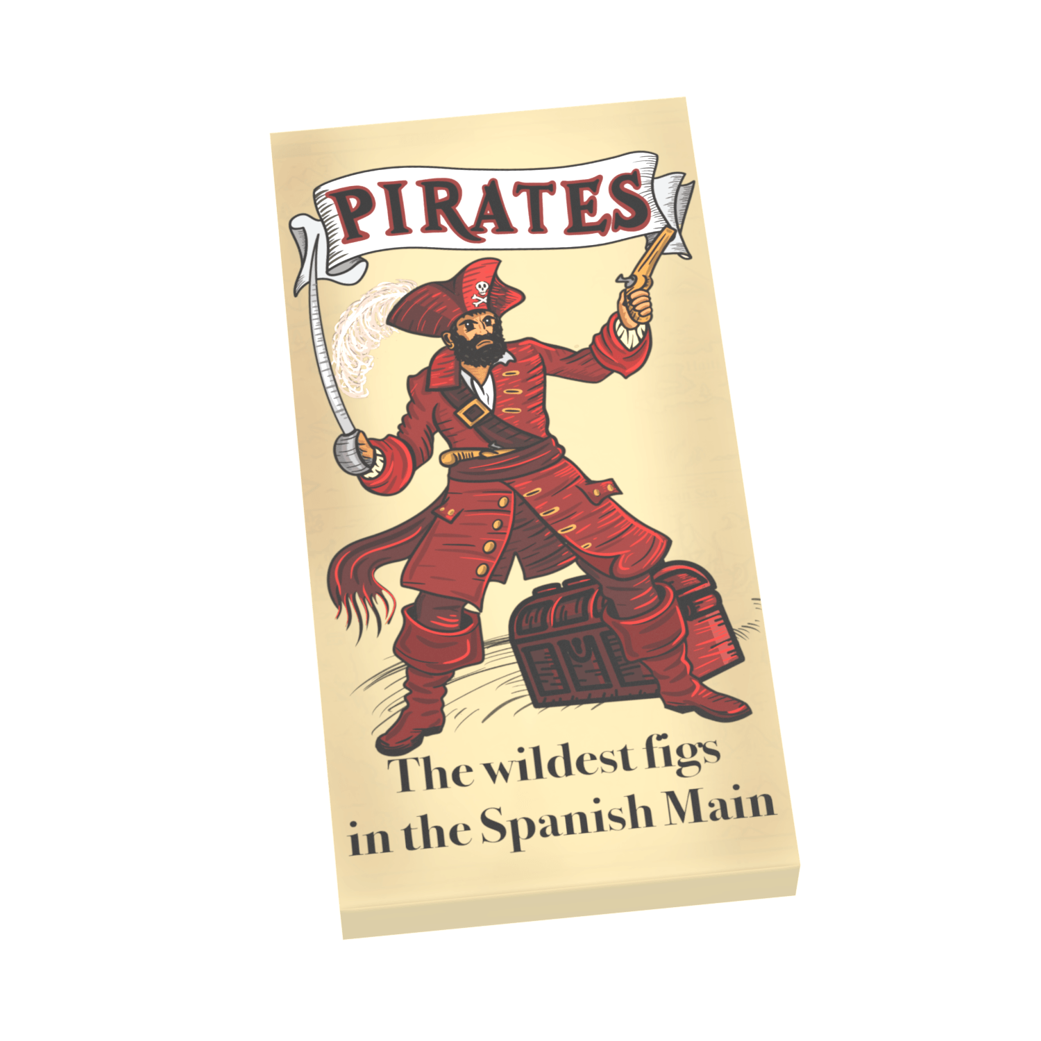 Pirates Ride Poster - Custom Printed 2x4 Tile - Made Using LEGO® Parts
