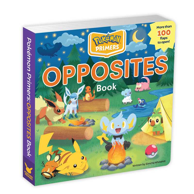 Pokémon 'Primers: Opposites' book with cartoon characters on a white background