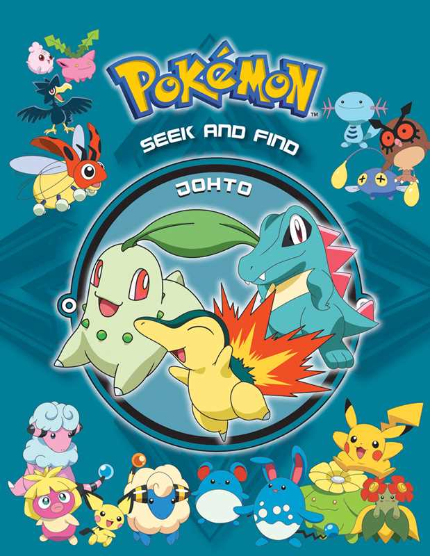 Pokémon Seek and Find book cover with various Pokémon characters on a blue background