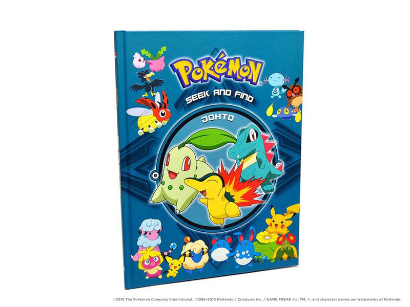 Pokémon Seek and Find Jotaro book with colorful Pokémon illustrations on a blue background