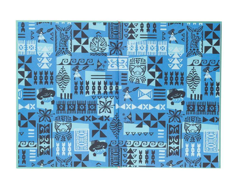 Blue and black patterned rug with geometric designs on a white background