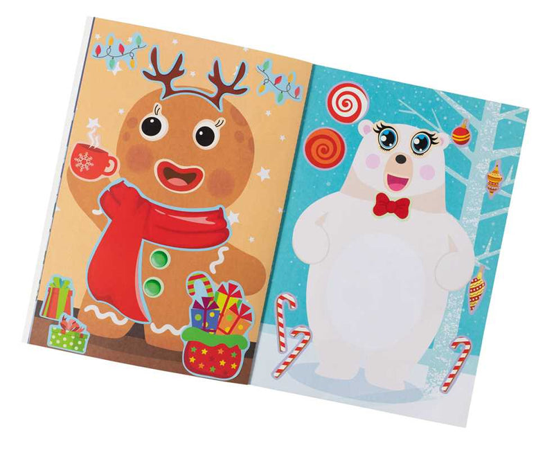 Two Christmas-themed greeting cards featuring a gingerbread man and a polar bear.