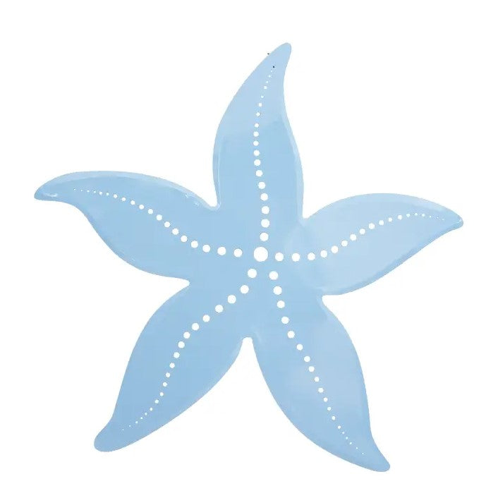  Blue starfish stainless steel powder-coated wall art 26 inches