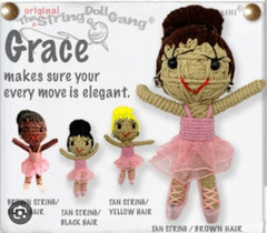 Grace the ballerina- Inspirational String Doll Keychain