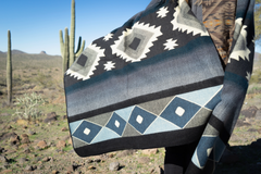 Andean Alpaca Wool Blanket - Midnight