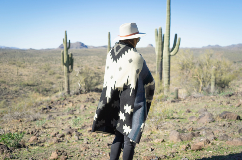 Andean Alpaca Wool Blanket - Midnight