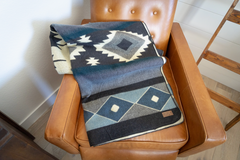 Andean Alpaca Wool Blanket - Midnight