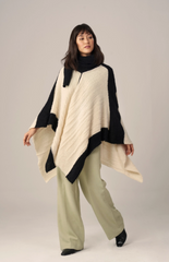 Boucle Alpaca Cape | Knitted Alpaca Shawl | Fall | Winter