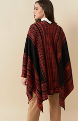 Reversible Alpaca Cape | Hand Embroidery | Shawl