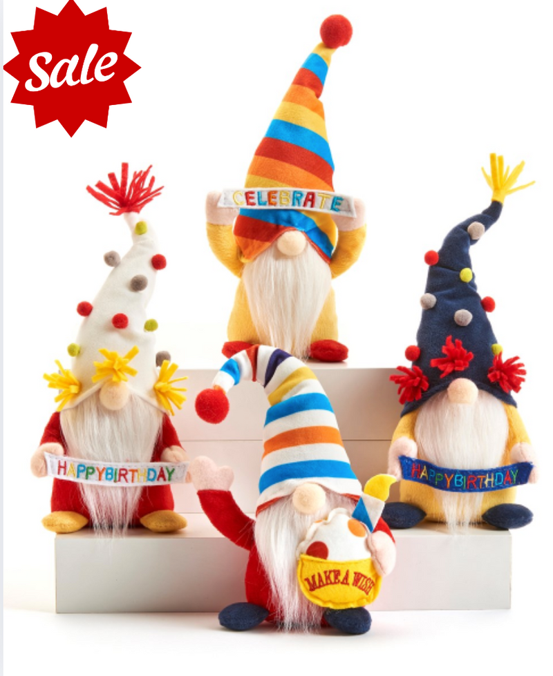 Birthday Wishes Hug Feel the Love Gnome - 4 Different Styles