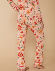 Pajama Pant Botanic Garden Boho Floral Peach