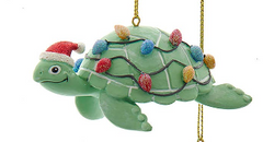 Christmas Ornament - Coastal Sea Turtle Holiday Decor 4