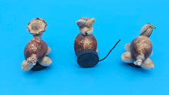 Seashell critter magnets set with turtle and kitty designs