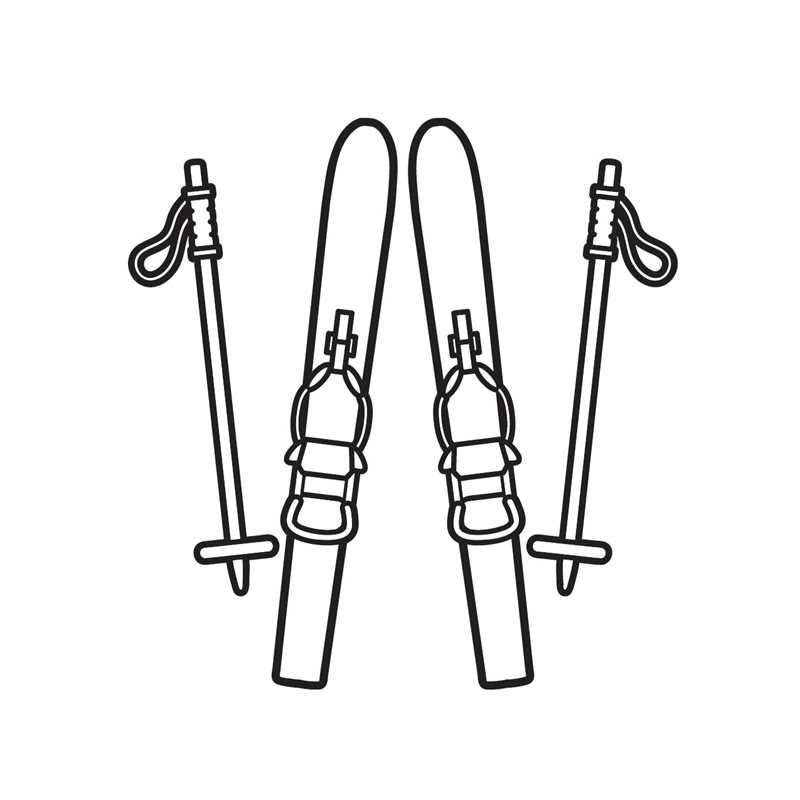 Black and white line drawing of a jump rope on a white background
