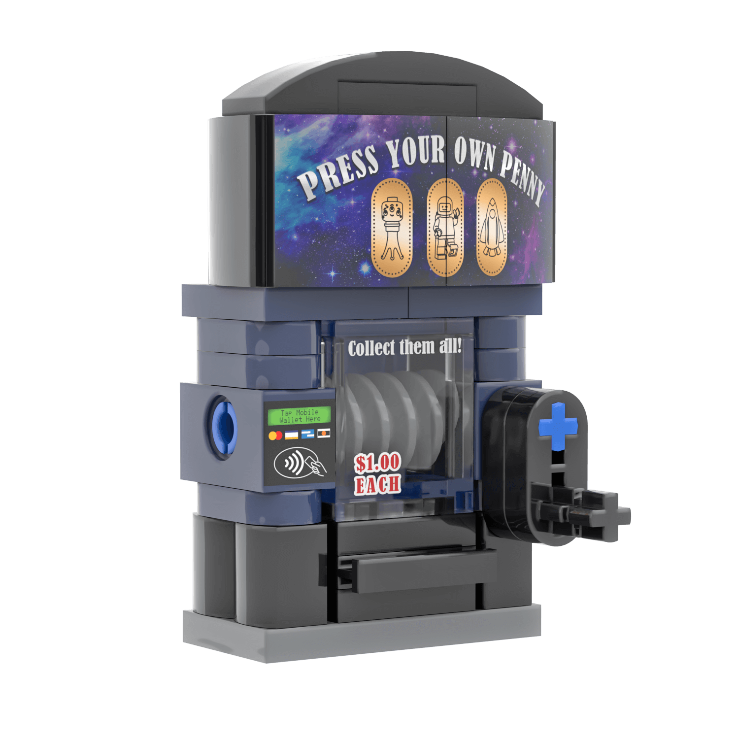 Penny Press - Space Themed - Custom Printed Set - Made Using LEGO® Parts